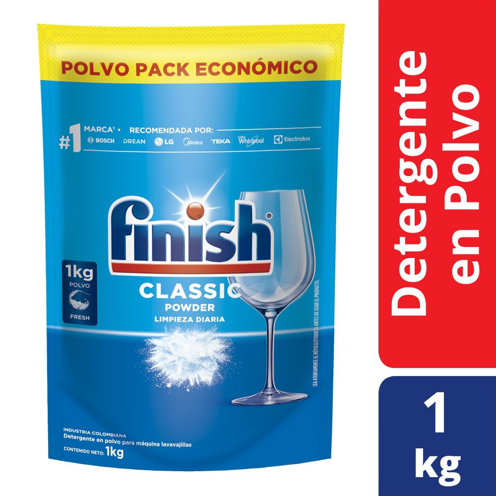 Detergente Finish Automatico Classic Recarga 1Kg