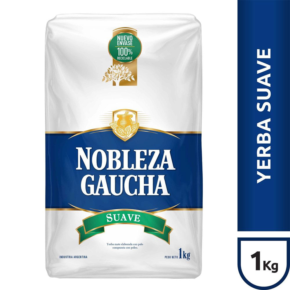 Yerba Mate Nobleza Gaucha Suave Sin Tacc 1Kg