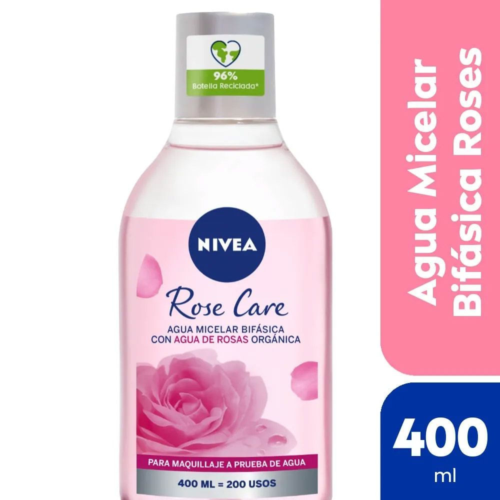 Agua Micelar Nivea Bifasica Rose Care 400ml