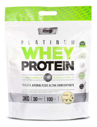Proteína Star Nutrition Platinum Whey Protein Doypack Vanilla Ice Cream 3Kg