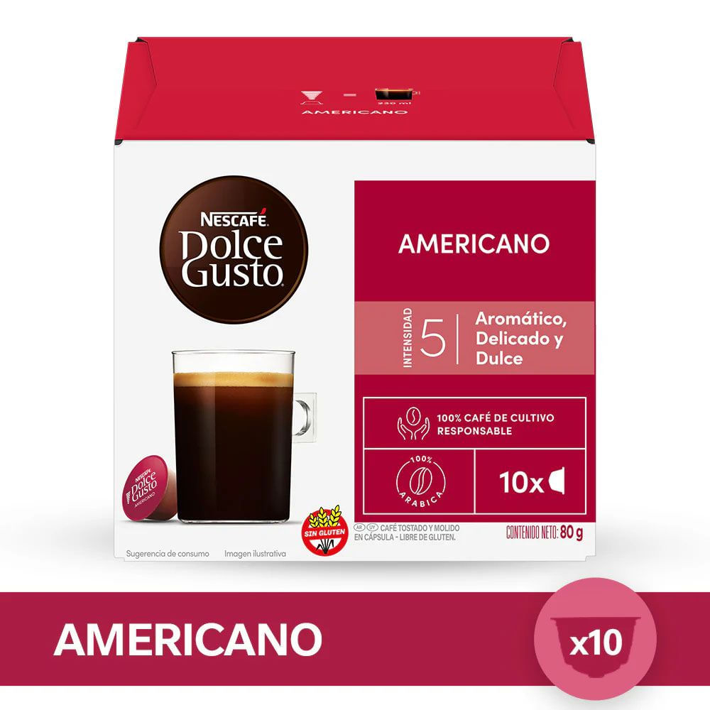 Café en Capsulas NesCafé Dolce Gusto Americano 10 unidades