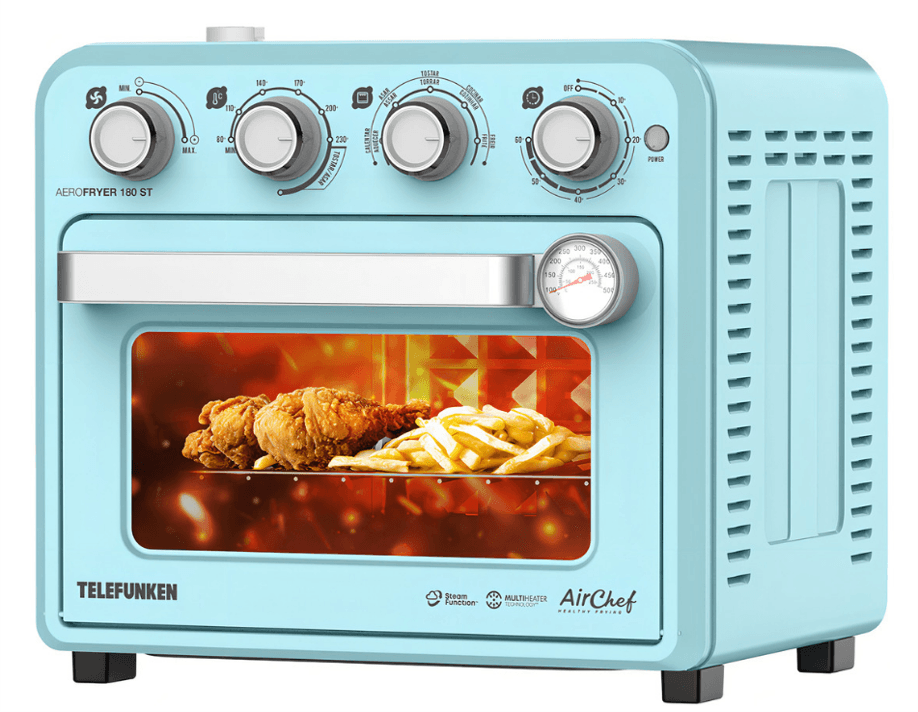 Freidora de Aire y Vapor con Horno Telefunken AeroFryer 180 ST 18 Litros – Color Agua