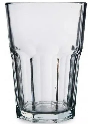 Vaso Vidrio Facetado Rigolleau Oslo 400ml Trago Largo X36
