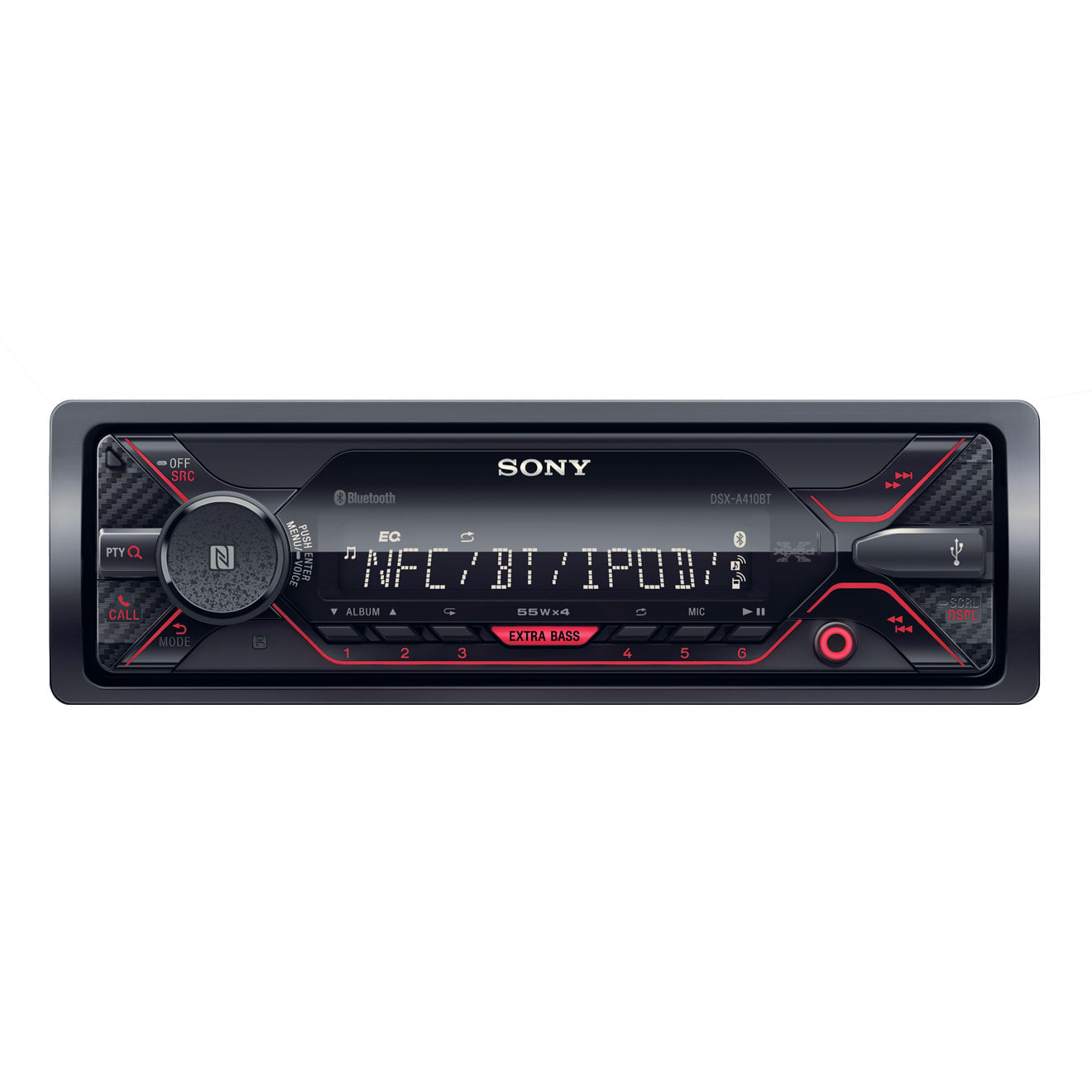 Stereo Auto Sony Bluetooth Usb Aux Dsx-a410bt 4x55w