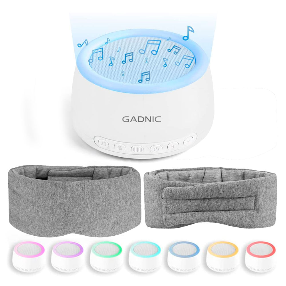 Maquina De Ruido Blanco Gadnic + Antifaz Mascara Para Dormir