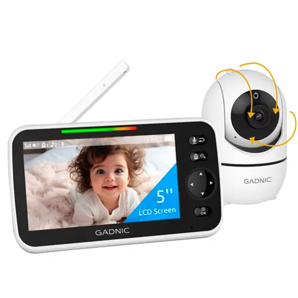 Baby Call Gadnic con Cámara Visión Nocturna a Color 5 Pulgadas