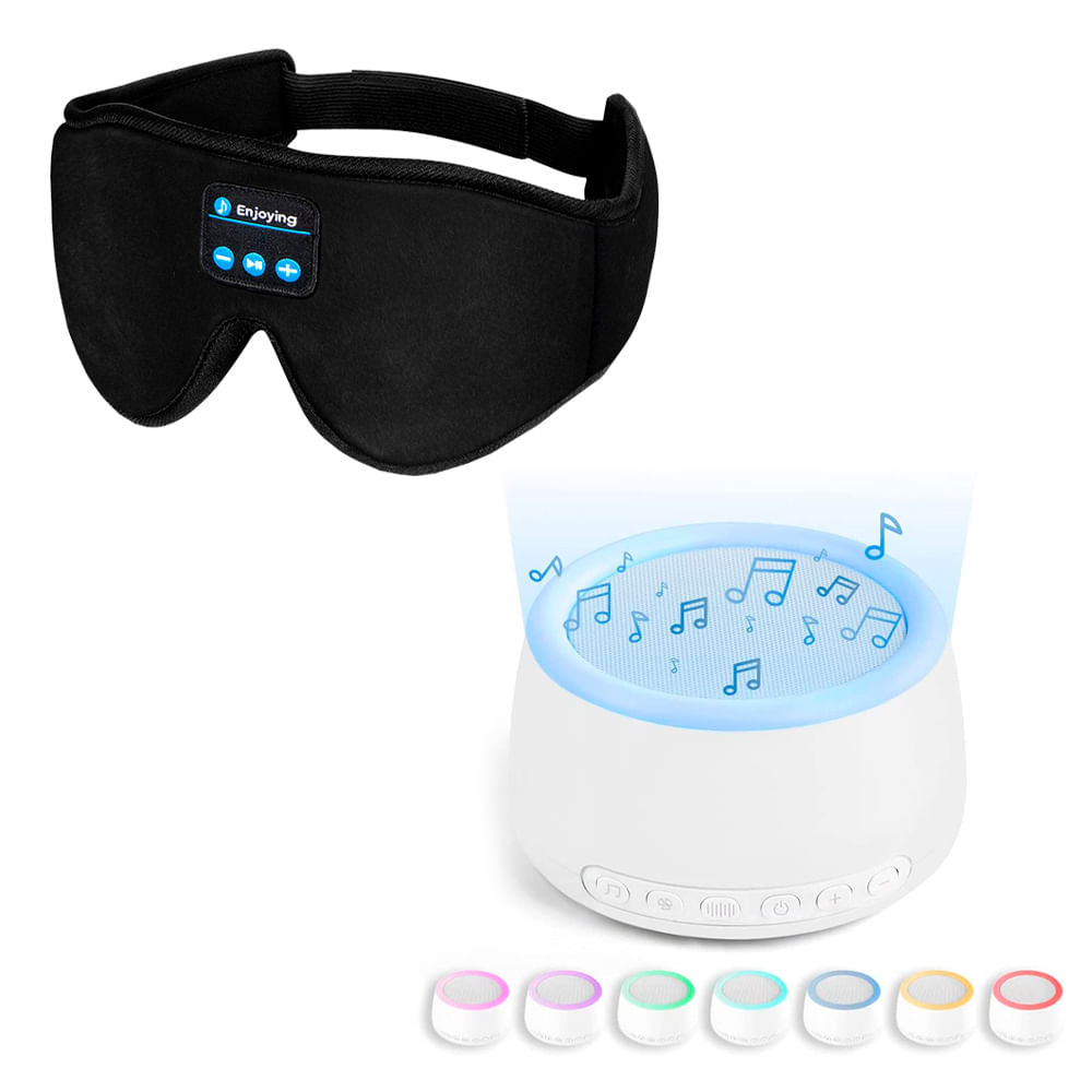 Kit De Sueño Profundo Gadnic Antifaz Bluetooth + Parlante Para Dormir