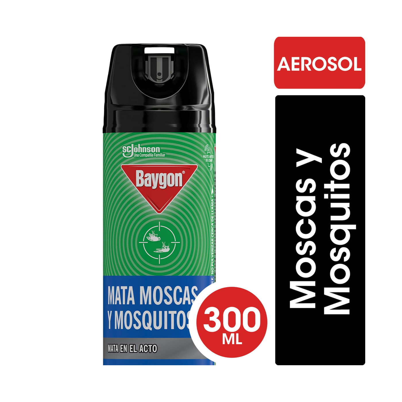 Mata moscas y mosquitos Baygon en aerosol 300cc
