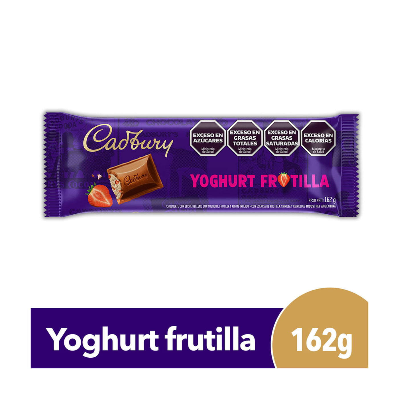 Chocolate Cadbury Relleno Yoghurt Frutilla 162gr