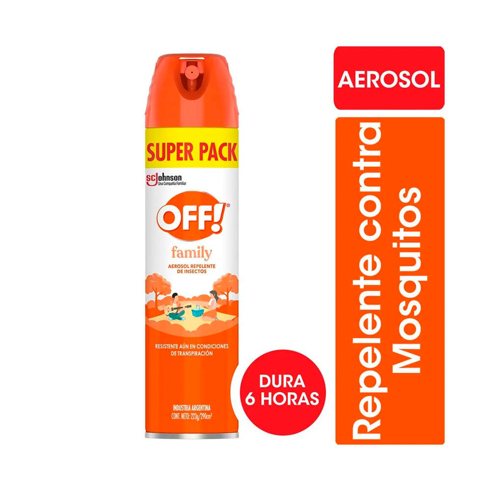 Repelente Off en Aerosol Family Super Pack 290ml
