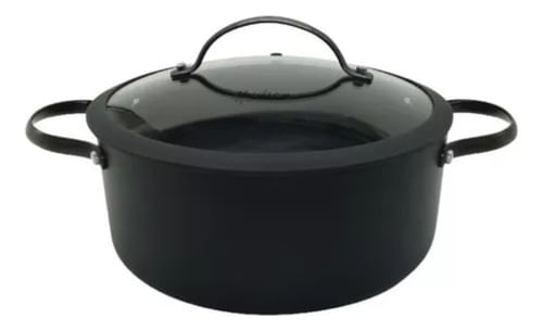 Cacerola Asas Induccion Black Tapa Silicona 24 Cm Hudson