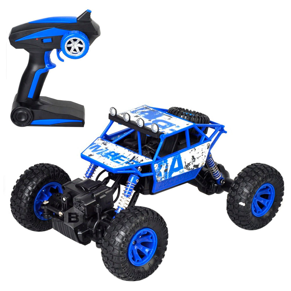 Auto Azul a Control Remoto Gadnic Camioneta 4x4 40km/h 1:18 50mt Alcance Suspensión