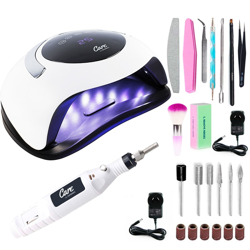 Kit Para Uñas Gadnic Torno T102 + Cabina UV Led BQ5 Pro Uso Profesional