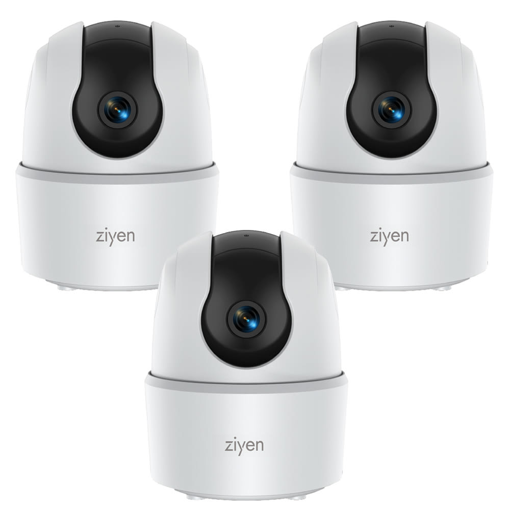 Kit x3 Cámaras De Seguridad Interior Ziyen Wifi Vision Nocturna 2mp