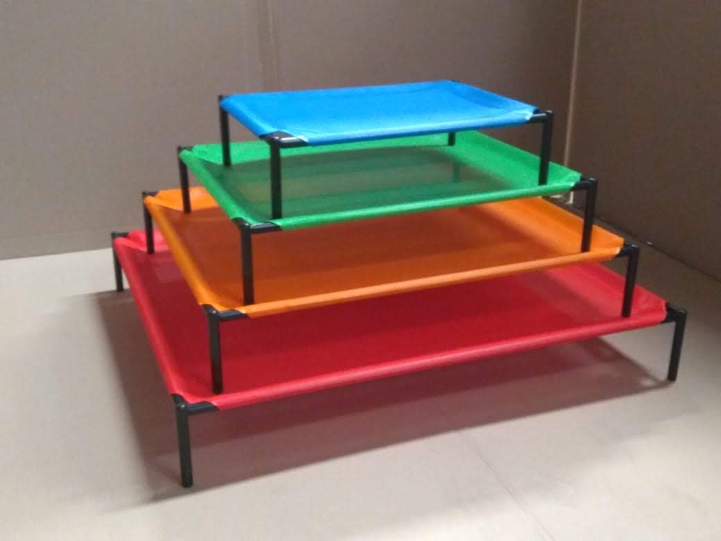 Catre Cucha Cama para Mascotas Medianas Aluminio Azul