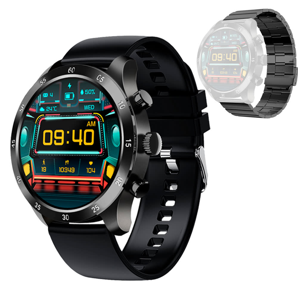 Smartwatch Gadnic Deportivo Negro Sumergible