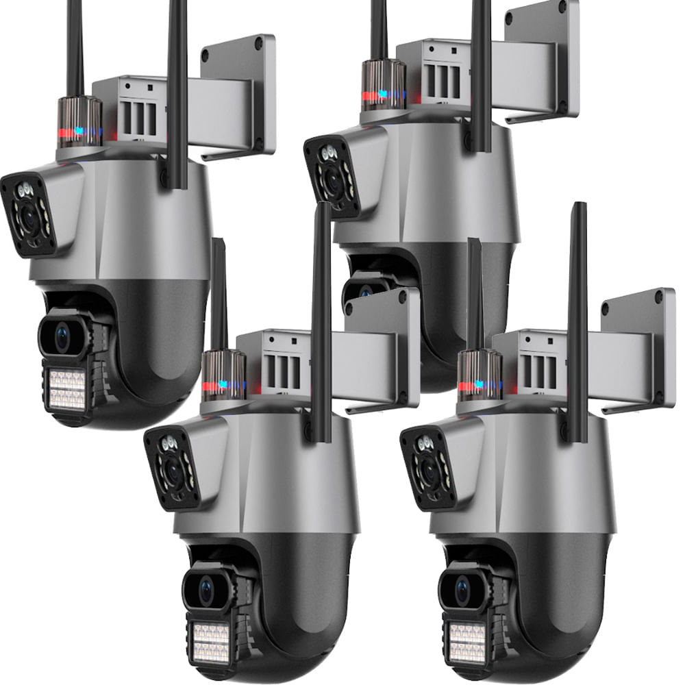 Kit De 4 Cámaras De Seguridad Dual Gadnic Con Sirena
