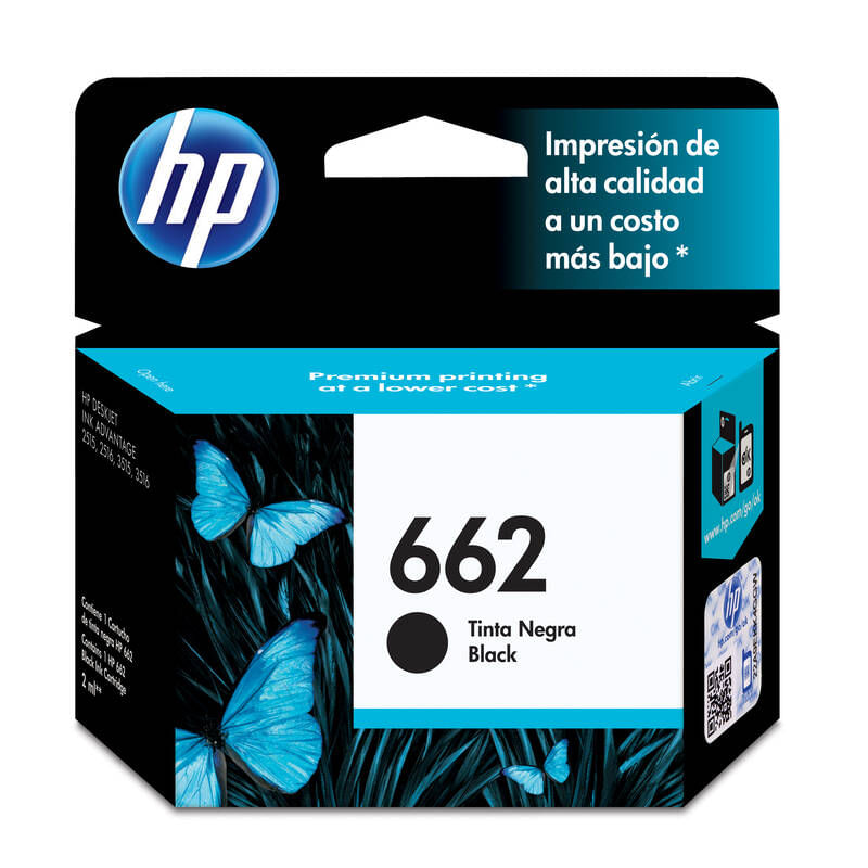 Cartucho de Tinta Hp 662 Negra Original Cz103al