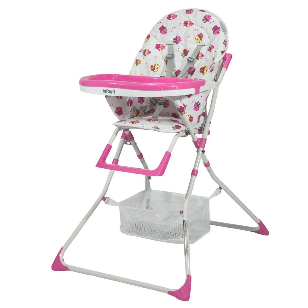 Silla de Comer Infanti  Candy Plegable Pancake Rosa