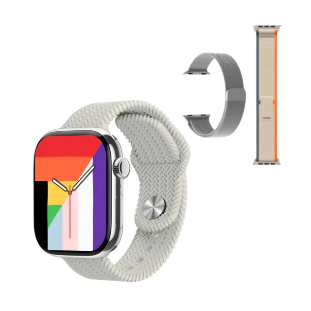 Smartwatch Hk11 Pro max Plateado Ia Robot Amoled G-sensor Triple Malla