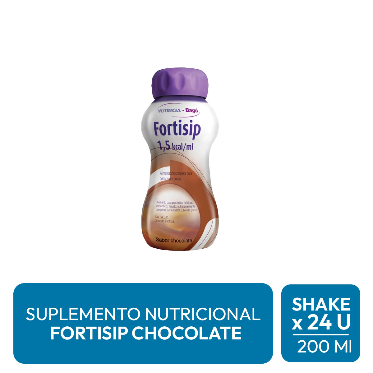 Suplemento Nutricional Fortisip Chocolate 200ml 24 unidades