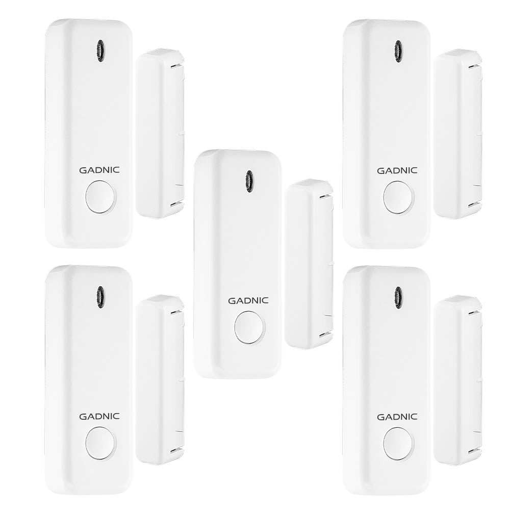 Kit x5 Sensores inalámbricos Gadnic WS1000 Puertas Ventanas