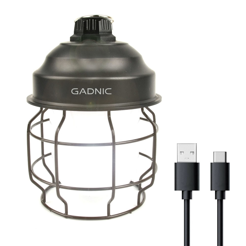 Luz de Camping Farol Retro Gadnic BT-PL4089 Recargable Impermeabilidad IPX3