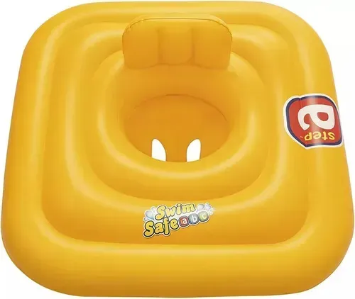 Asiento Inflable Bestway Flotador Amarillo 76 x76cm