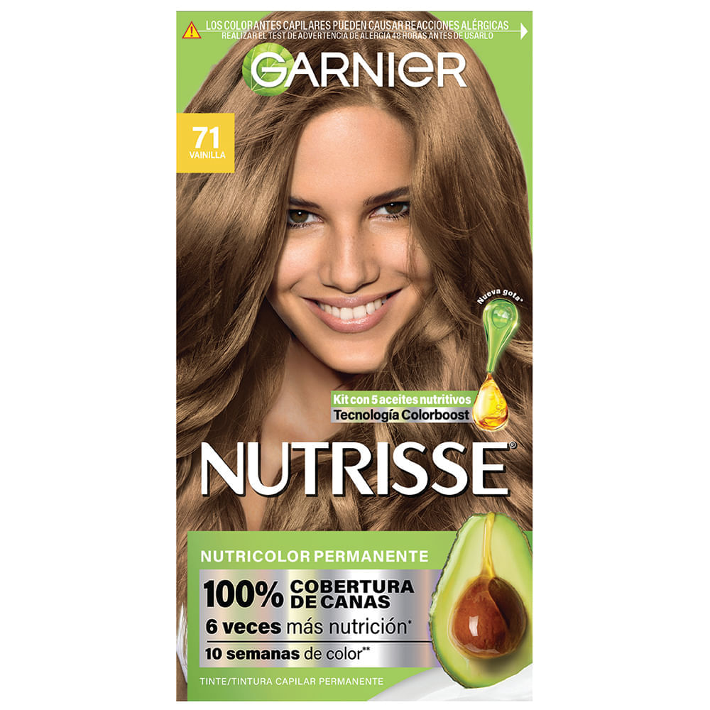 Kit Coloración Permanente Nutrisse Garnier 71 Vainilla