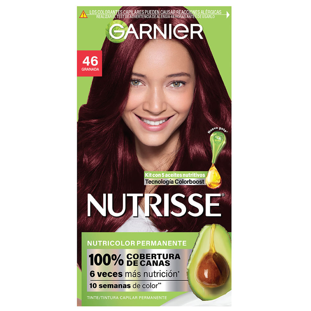Kit Coloración Permanente Nutrisse Garnier 46 Granada