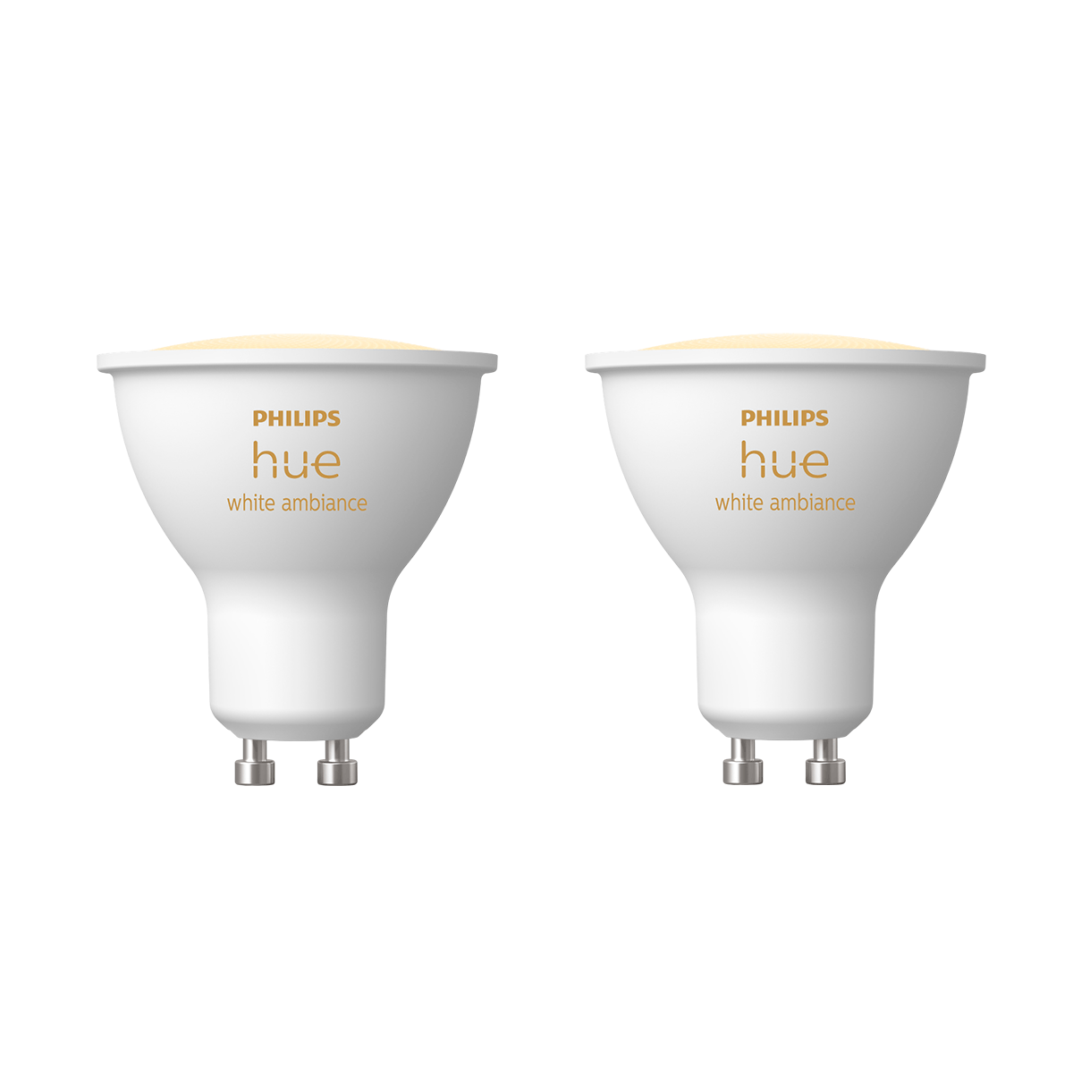 Pack x2 Lampara Gu10 Smart Led Philips Hue White Ambiance