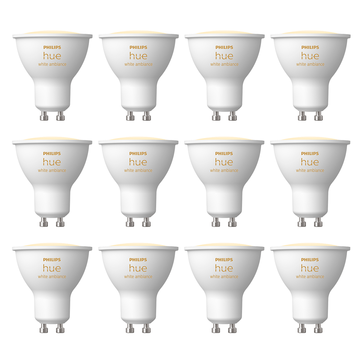 Pack x12 Lampara Gu10 Smart Led Philips Hue White Ambiance