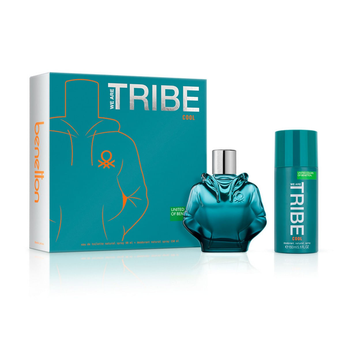 Tribe Cool EDT 90 Ml + Desodorante