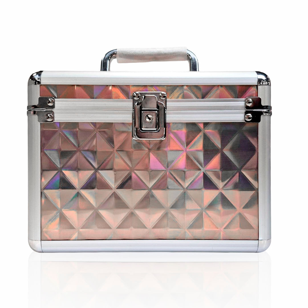 Maletín Organizador de Maquillaje Mia Colors Rosa Gold 21×15×16 cm