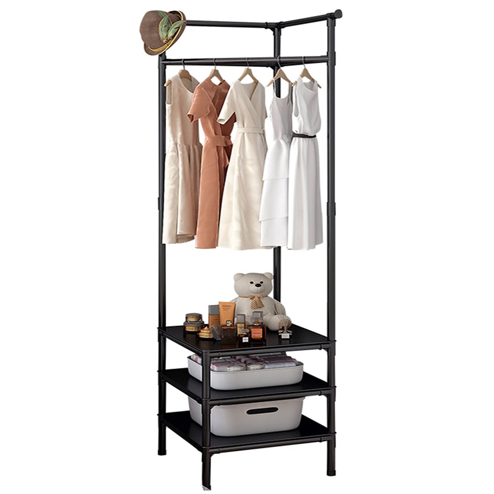 Mueble Esquinero Gadnic Organizador Con Estantes Zapatero y Perchero