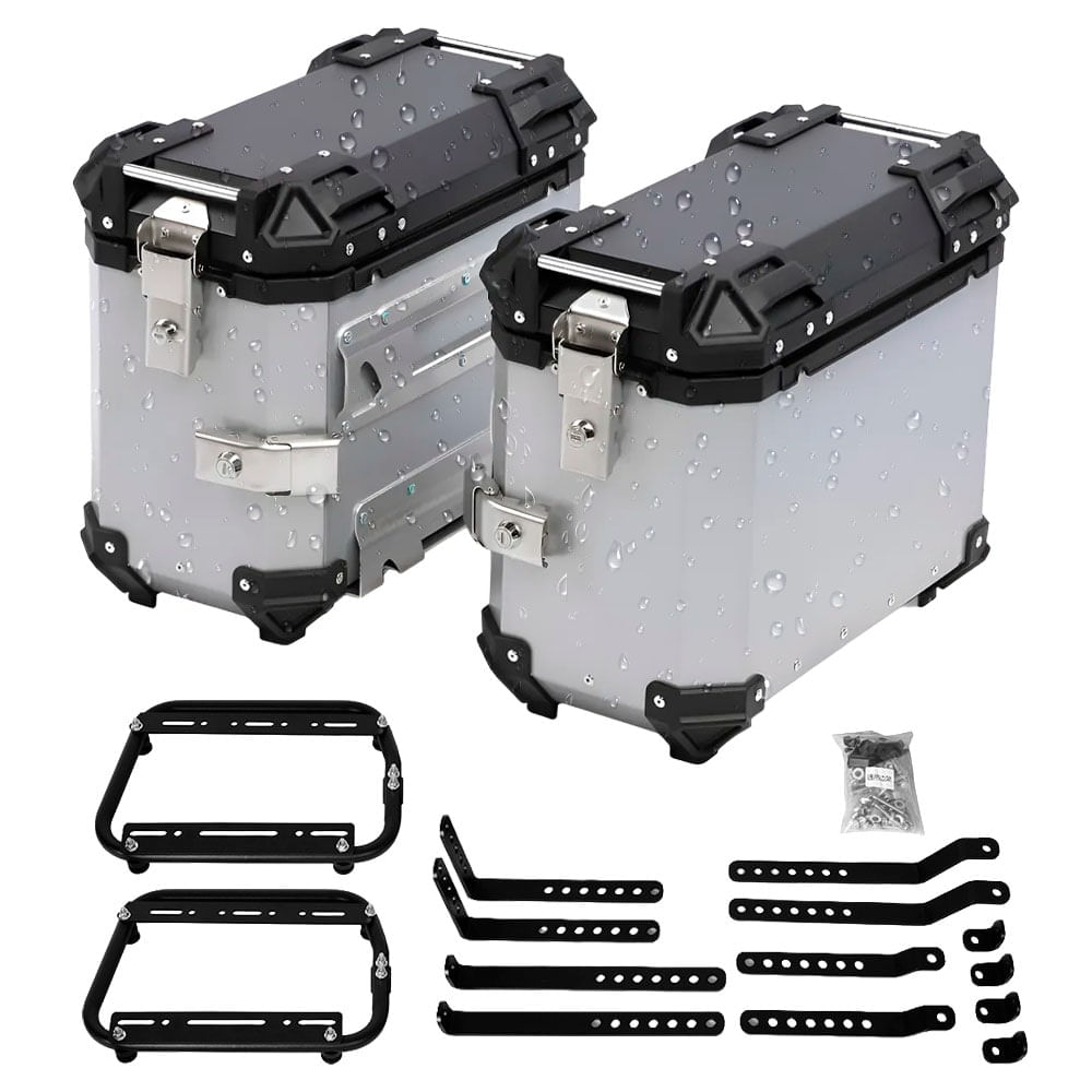 Kit 2 Baules Laterales Vetra by Gadnic 38L Aluminio Universal