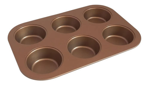 Molde Muffins X 6 Hudson Doble Capa Antiadherente