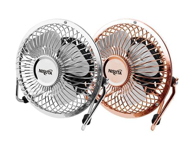 Ventilador USB P/escritorio metalico plateado NISUTA - NSFANU