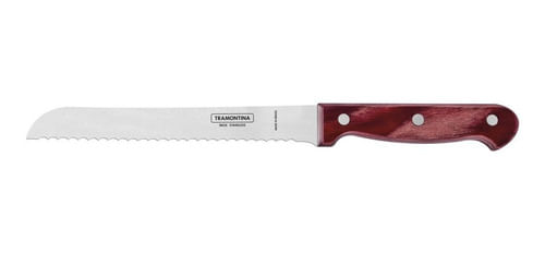 Cuchillo Polywood P/pan N7 Tramontina Acero Madera Laqueada