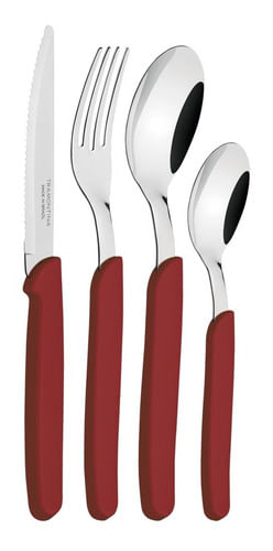 Cubiertos Carmel Tramontina 24pzs Cocina Set Colores