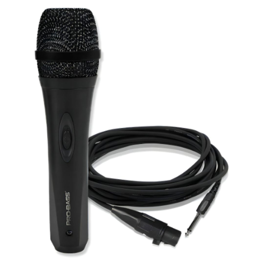Microfono Dinamico Pro Bass Pro Mic 500 Karaoke Color Negro