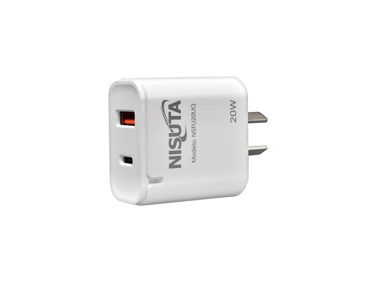 Fuente de alimentación de 1 puerto USB y 1 PD port 20W NISUTA - NSFU20UQ
