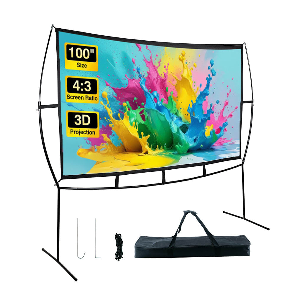 Pantalla de Proyector Gadnic con Soporte Plegable Portátil de 100 pulgadas