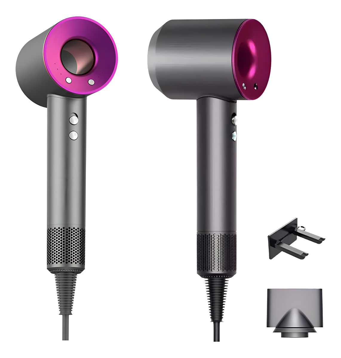 Secador De Pelo Profesional tipo Dyson 2000w Premium F/c 3 Velocidades Gris Oscuro