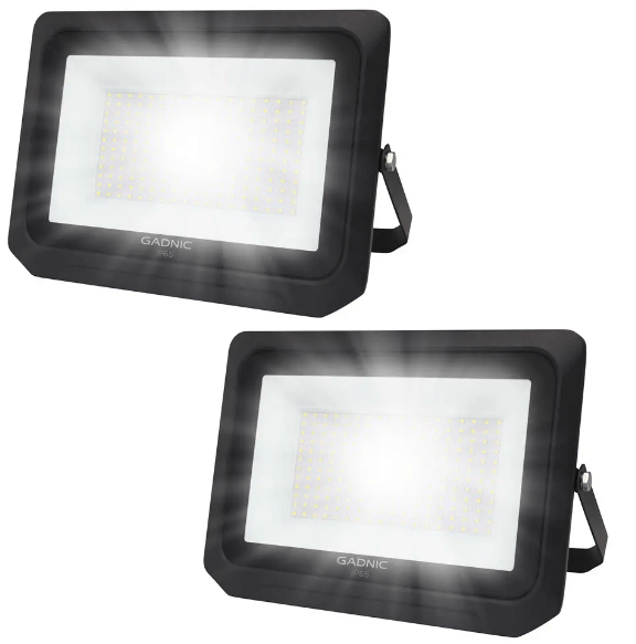 Kit x2 Reflector Led Blanco 200W Exteriores Alta Potencia 6500 K