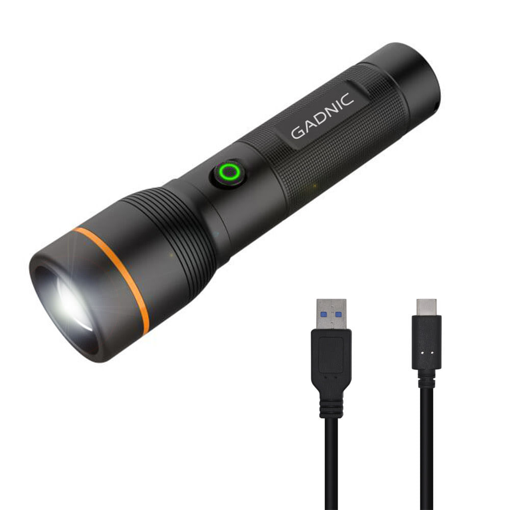 Linterna Led Recargable Gadnic 1600lm Alta Potencia