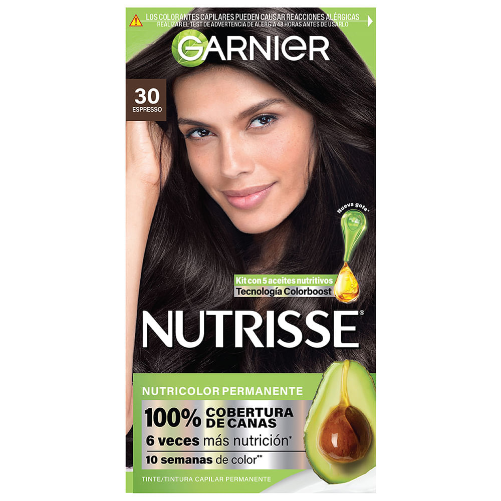 Kit Coloración Permanente Garnier Nutrisse 30 Espresso