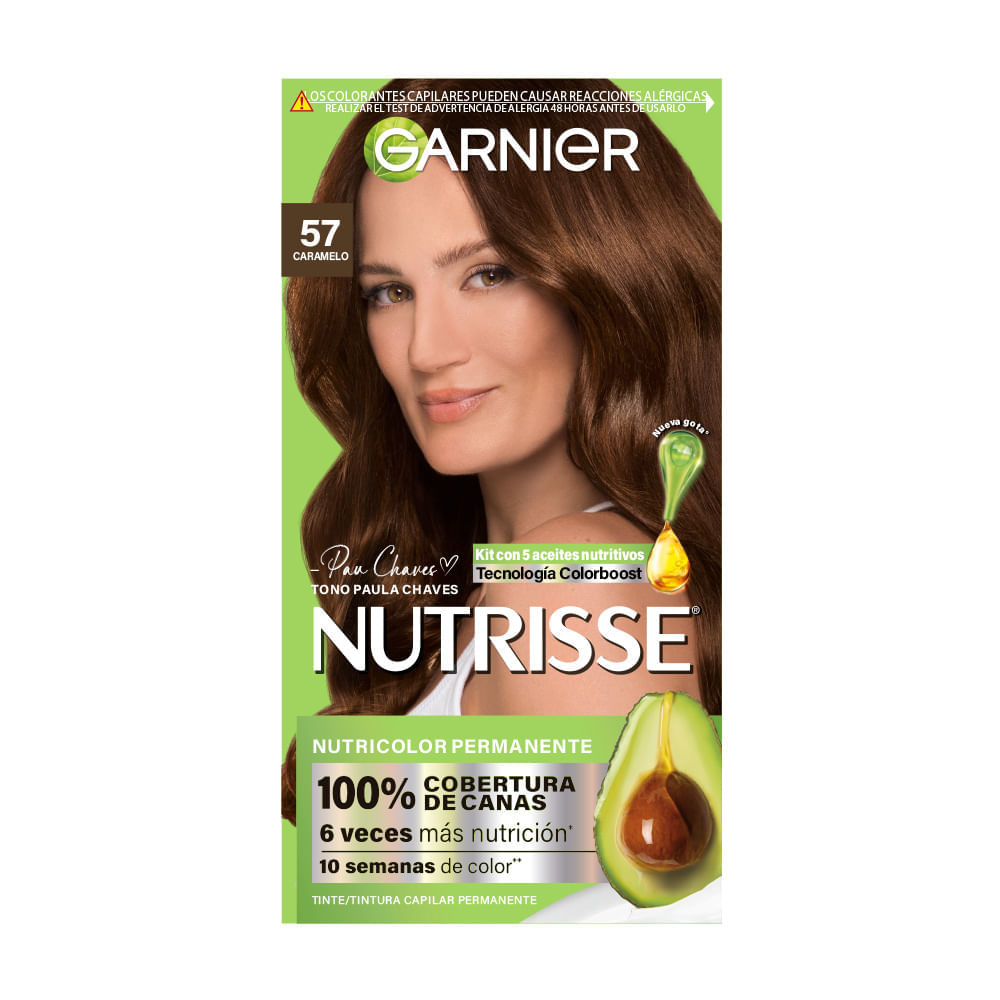 Kit Coloración Permanente Garnier Nutrisse 57 Caramelo