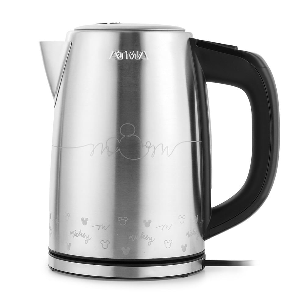 Pava Eléctrica Atma Inox Mickey Disney 1.7L 6 Niveles - Plateado