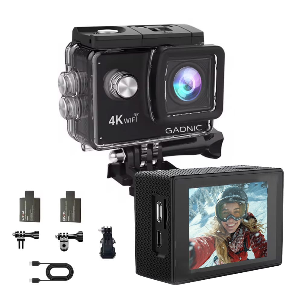 Cámara Deportiva Gadnic AIR 4K WiFi Pantalla LCD 2 Pulgadas Gran Angular 170 16 MP Recargable 900 mAh